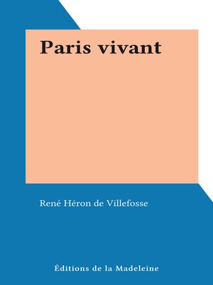 cover image of Paris vivant